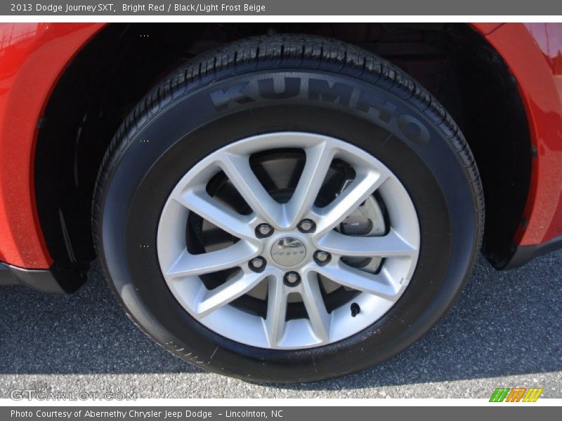 Bright Red / Black/Light Frost Beige 2013 Dodge Journey SXT