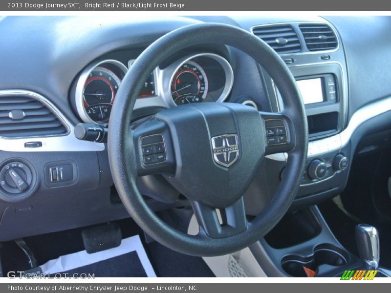 Bright Red / Black/Light Frost Beige 2013 Dodge Journey SXT