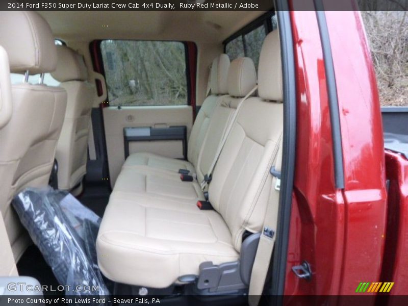 Ruby Red Metallic / Adobe 2014 Ford F350 Super Duty Lariat Crew Cab 4x4 Dually