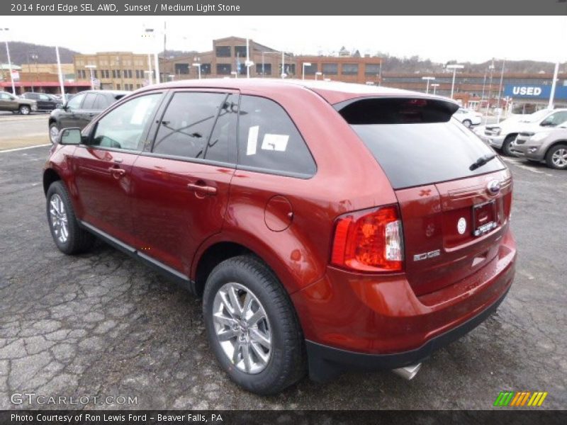 Sunset / Medium Light Stone 2014 Ford Edge SEL AWD
