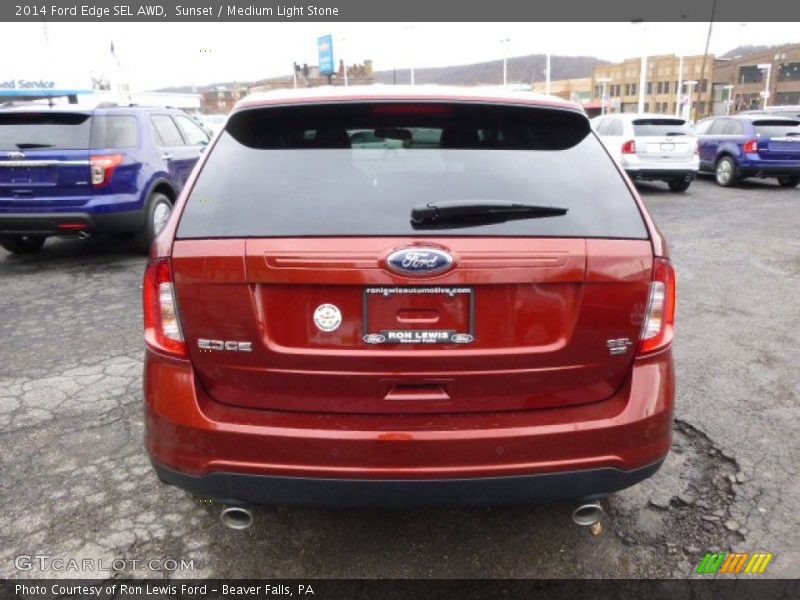 Sunset / Medium Light Stone 2014 Ford Edge SEL AWD