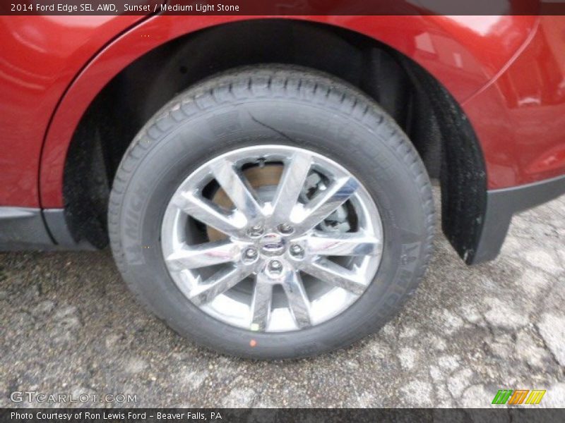 Sunset / Medium Light Stone 2014 Ford Edge SEL AWD