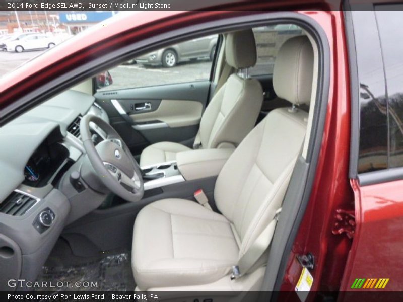 Sunset / Medium Light Stone 2014 Ford Edge SEL AWD