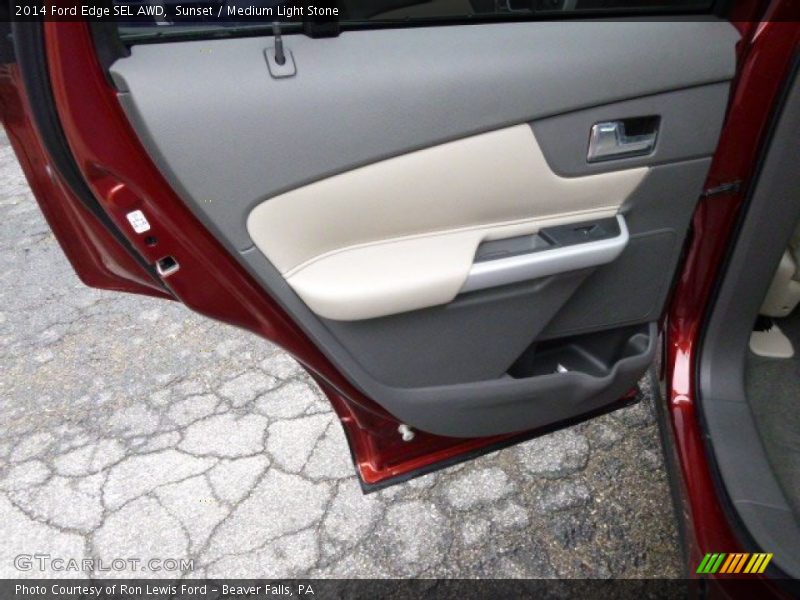 Sunset / Medium Light Stone 2014 Ford Edge SEL AWD