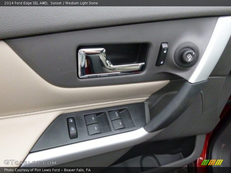 Sunset / Medium Light Stone 2014 Ford Edge SEL AWD