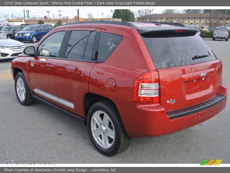 Inferno Red Crystal Pearl / Dark Slate Gray/Light Pebble Beige 2010 Jeep Compass Sport
