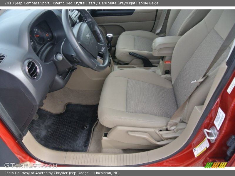 Inferno Red Crystal Pearl / Dark Slate Gray/Light Pebble Beige 2010 Jeep Compass Sport