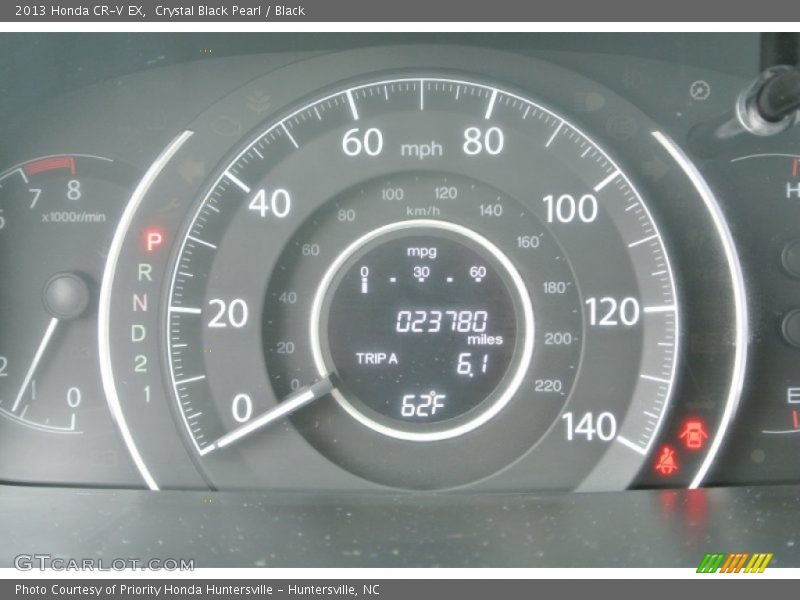 Crystal Black Pearl / Black 2013 Honda CR-V EX