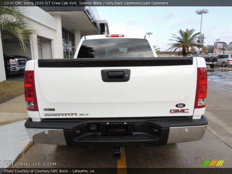 Summit White / Very Dark Cashmere/Light Cashmere 2010 GMC Sierra 1500 SLT Crew Cab 4x4