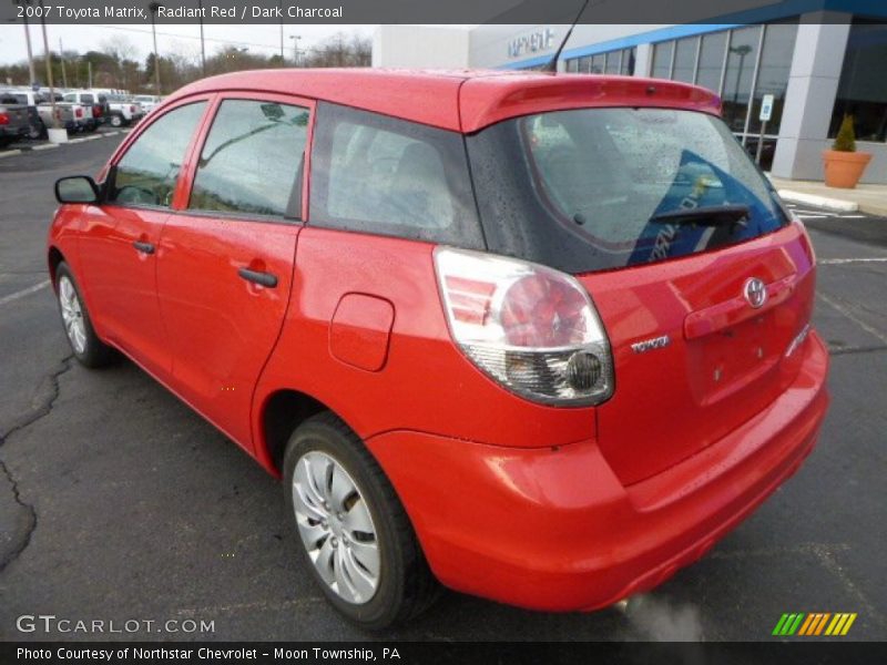 Radiant Red / Dark Charcoal 2007 Toyota Matrix