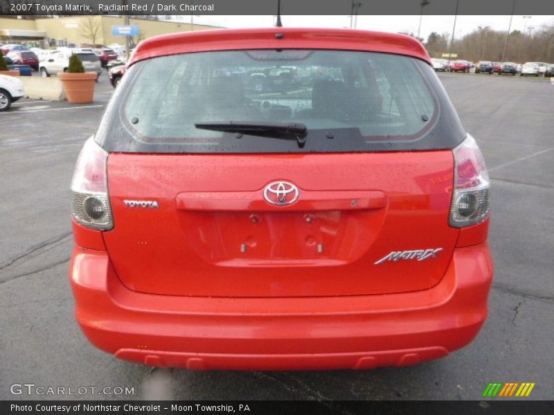 Radiant Red / Dark Charcoal 2007 Toyota Matrix