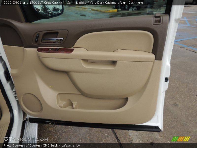 Summit White / Very Dark Cashmere/Light Cashmere 2010 GMC Sierra 1500 SLT Crew Cab 4x4