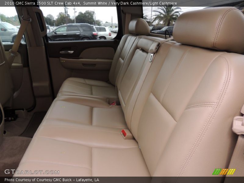 Summit White / Very Dark Cashmere/Light Cashmere 2010 GMC Sierra 1500 SLT Crew Cab 4x4