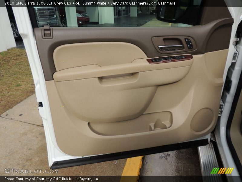 Summit White / Very Dark Cashmere/Light Cashmere 2010 GMC Sierra 1500 SLT Crew Cab 4x4