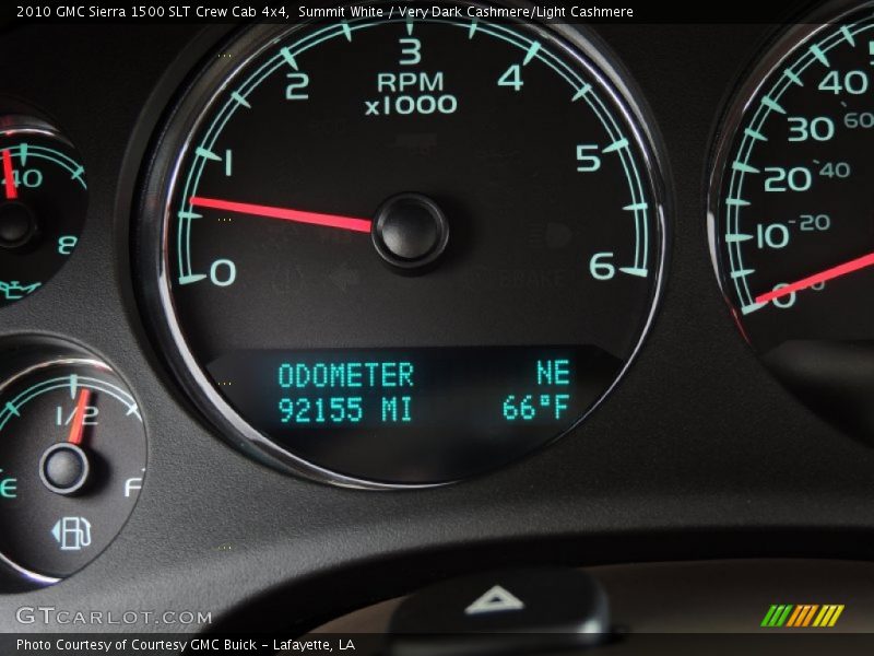 Summit White / Very Dark Cashmere/Light Cashmere 2010 GMC Sierra 1500 SLT Crew Cab 4x4