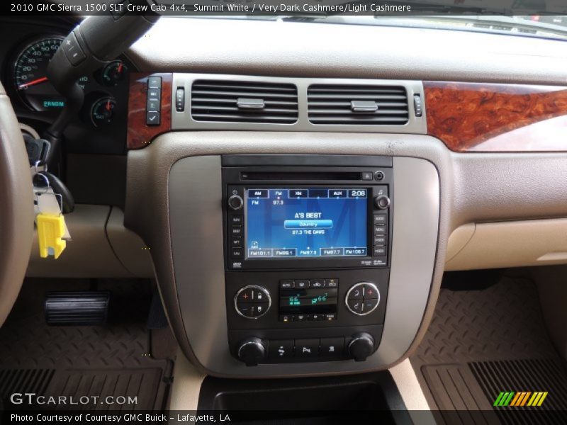 Summit White / Very Dark Cashmere/Light Cashmere 2010 GMC Sierra 1500 SLT Crew Cab 4x4