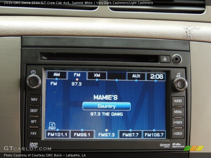 Summit White / Very Dark Cashmere/Light Cashmere 2010 GMC Sierra 1500 SLT Crew Cab 4x4