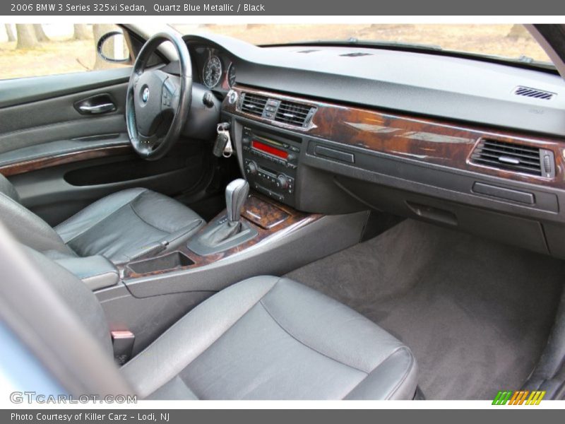 Quartz Blue Metallic / Black 2006 BMW 3 Series 325xi Sedan