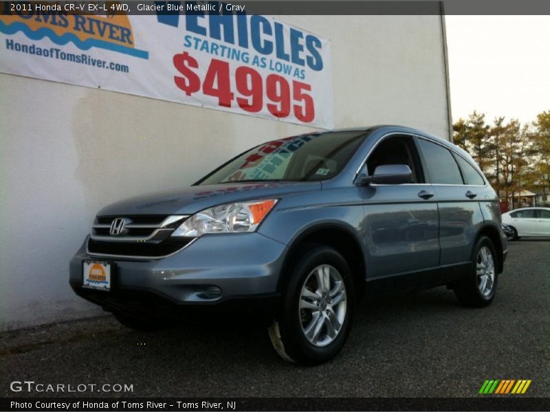 Glacier Blue Metallic / Gray 2011 Honda CR-V EX-L 4WD