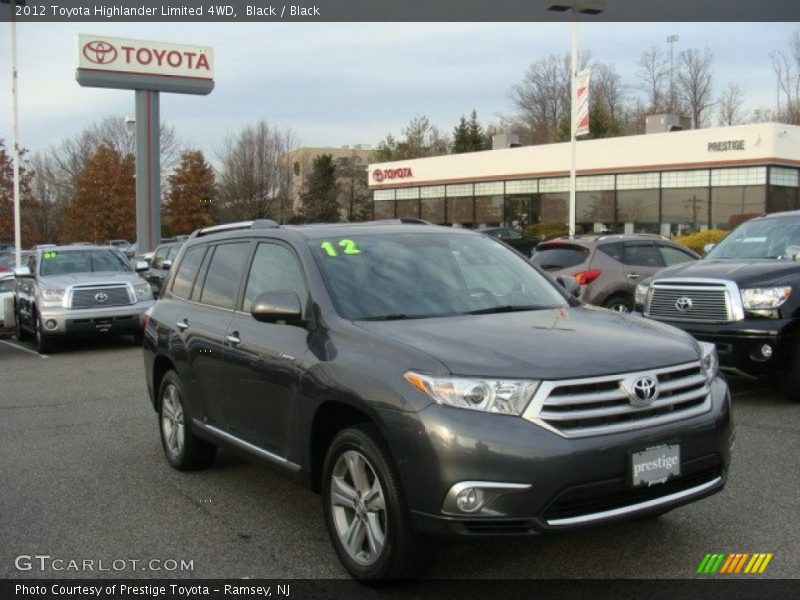 Black / Black 2012 Toyota Highlander Limited 4WD