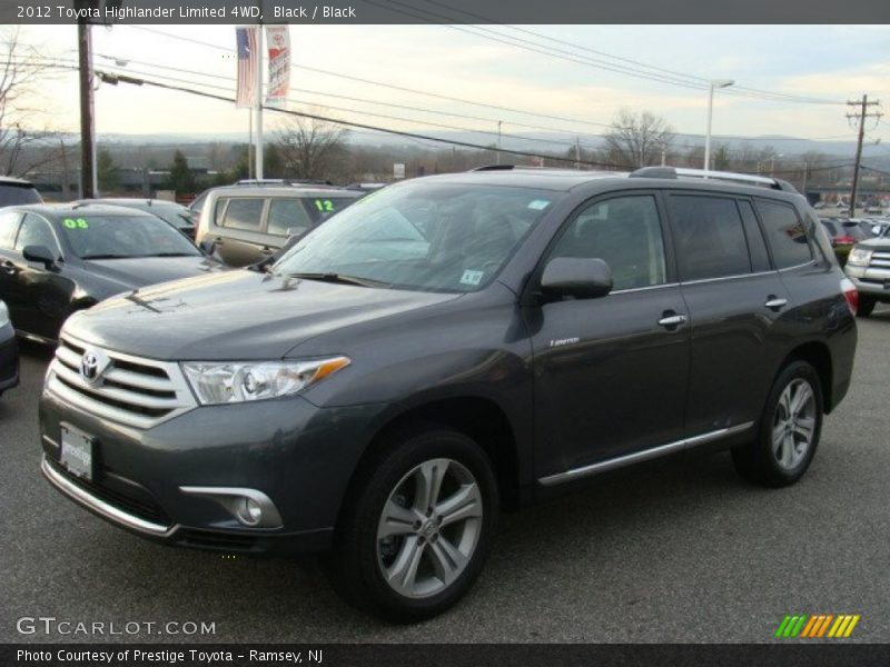 Black / Black 2012 Toyota Highlander Limited 4WD