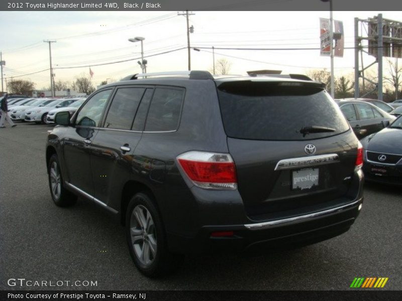 Black / Black 2012 Toyota Highlander Limited 4WD