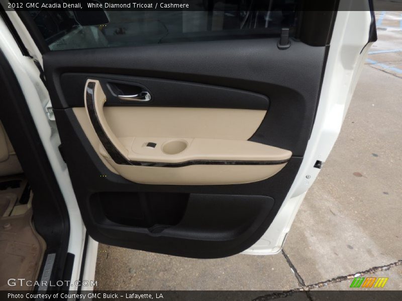 White Diamond Tricoat / Cashmere 2012 GMC Acadia Denali