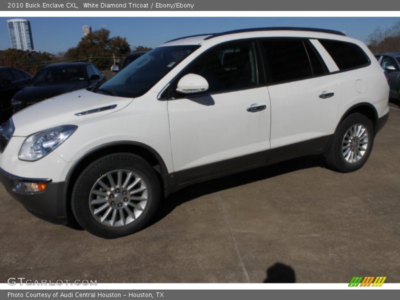White Diamond Tricoat / Ebony/Ebony 2010 Buick Enclave CXL