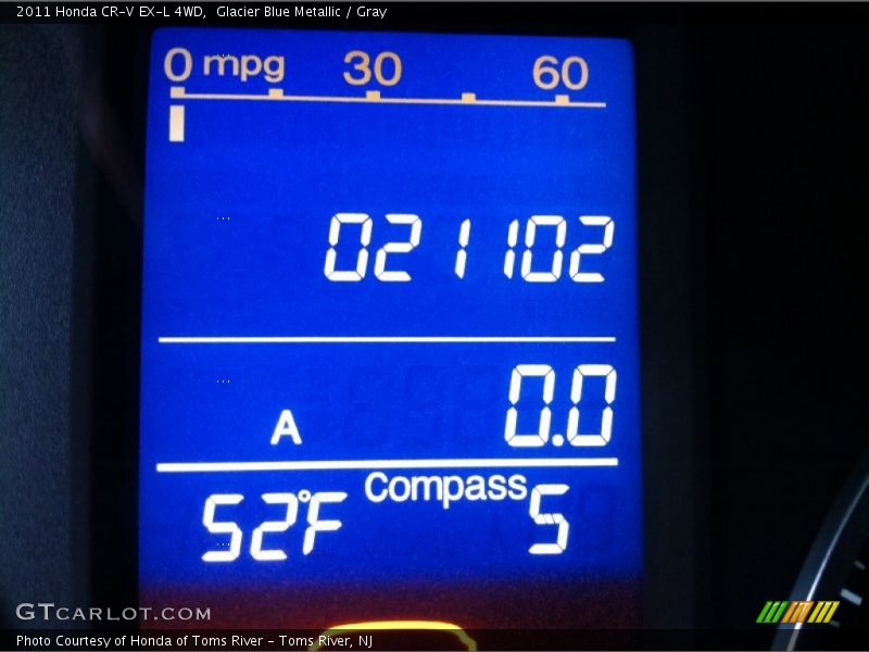 Glacier Blue Metallic / Gray 2011 Honda CR-V EX-L 4WD