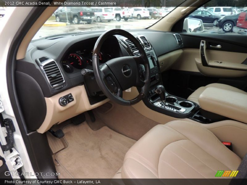 White Diamond Tricoat / Cashmere 2012 GMC Acadia Denali