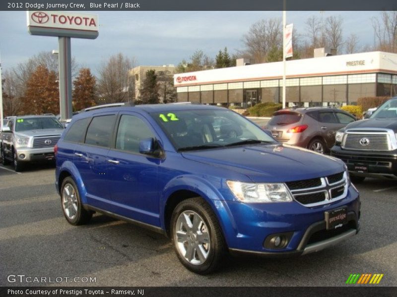 Blue Pearl / Black 2012 Dodge Journey Crew