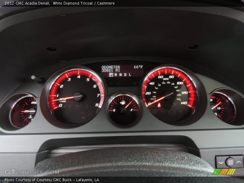 White Diamond Tricoat / Cashmere 2012 GMC Acadia Denali