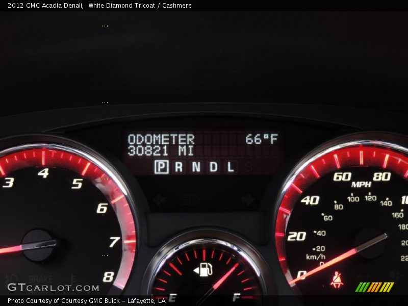 White Diamond Tricoat / Cashmere 2012 GMC Acadia Denali