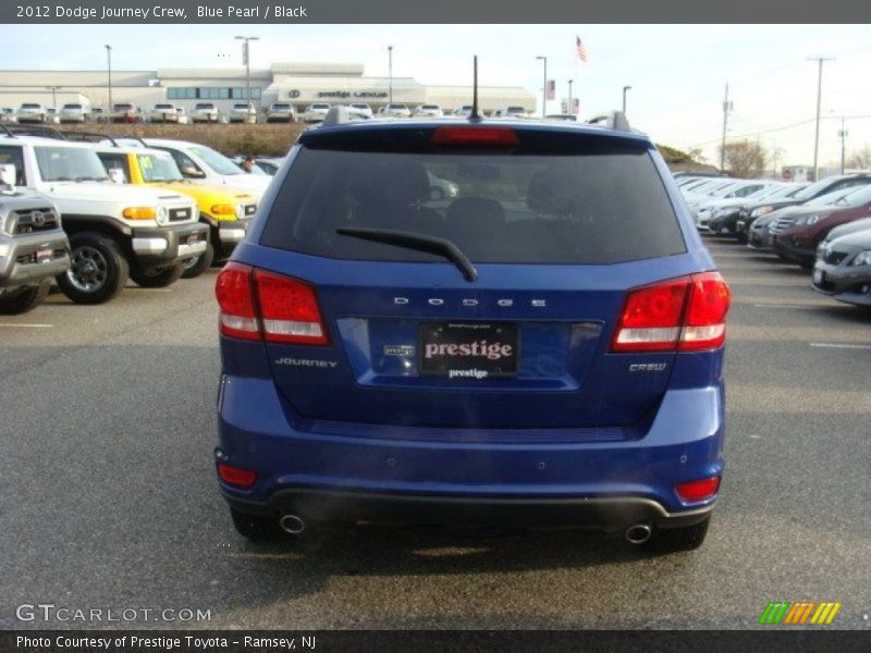 Blue Pearl / Black 2012 Dodge Journey Crew
