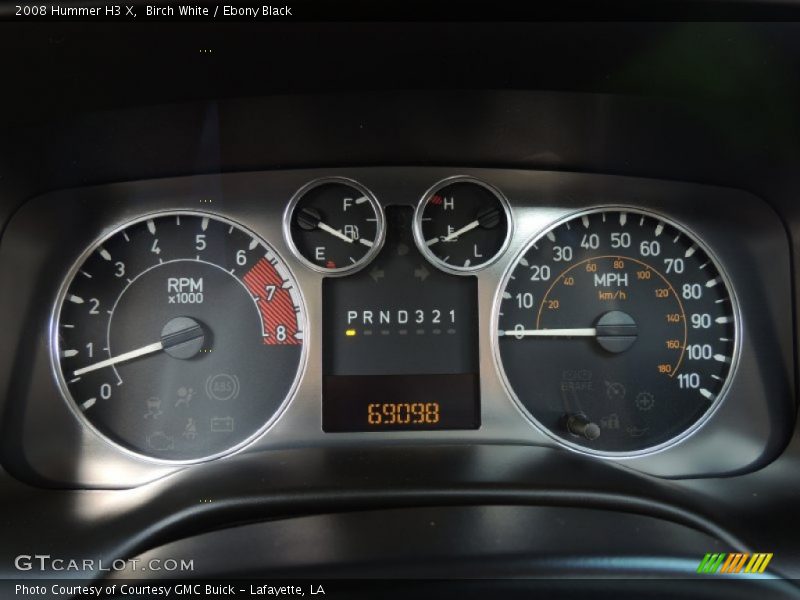 Birch White / Ebony Black 2008 Hummer H3 X