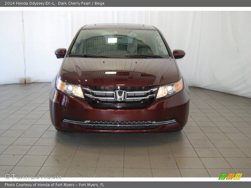 Dark Cherry Pearl / Beige 2014 Honda Odyssey EX-L