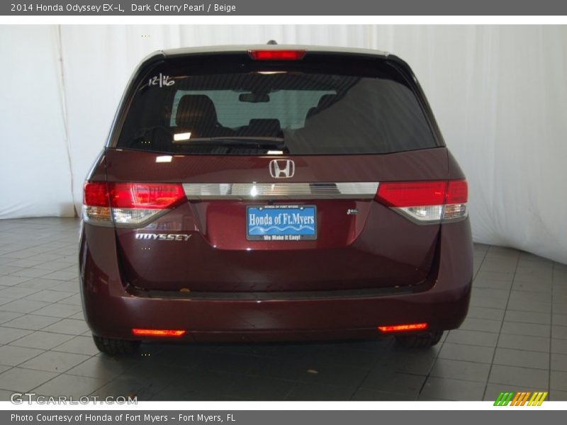 Dark Cherry Pearl / Beige 2014 Honda Odyssey EX-L