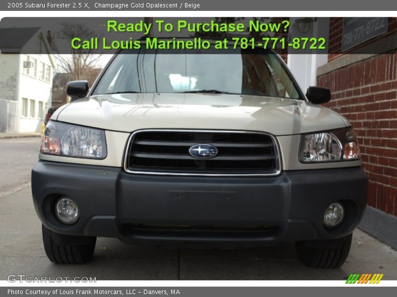 Champagne Gold Opalescent / Beige 2005 Subaru Forester 2.5 X