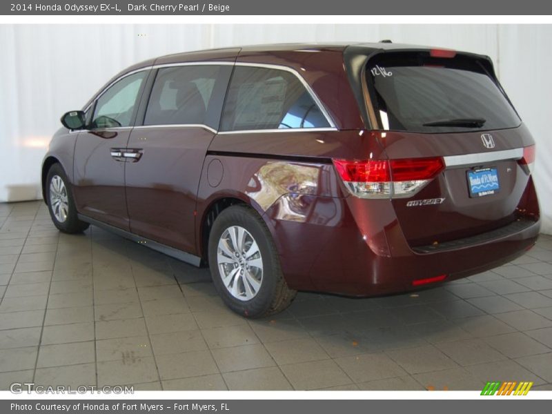 Dark Cherry Pearl / Beige 2014 Honda Odyssey EX-L