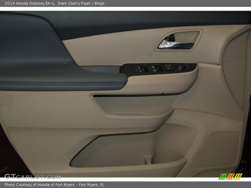 Dark Cherry Pearl / Beige 2014 Honda Odyssey EX-L