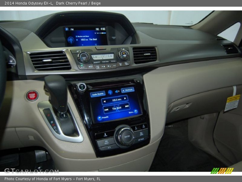 Dark Cherry Pearl / Beige 2014 Honda Odyssey EX-L
