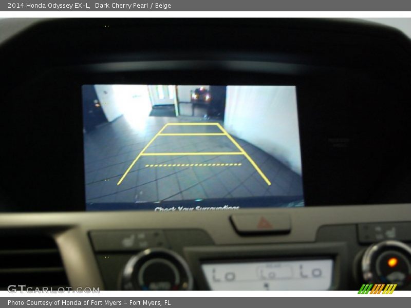 Dark Cherry Pearl / Beige 2014 Honda Odyssey EX-L