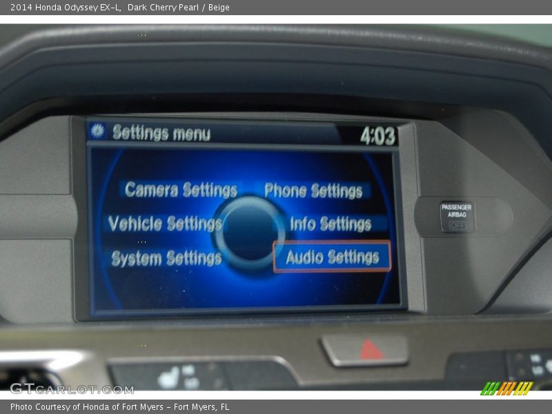 Dark Cherry Pearl / Beige 2014 Honda Odyssey EX-L