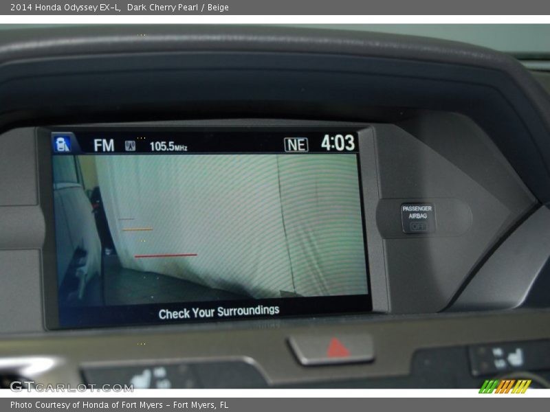 Dark Cherry Pearl / Beige 2014 Honda Odyssey EX-L