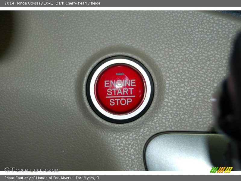 Dark Cherry Pearl / Beige 2014 Honda Odyssey EX-L