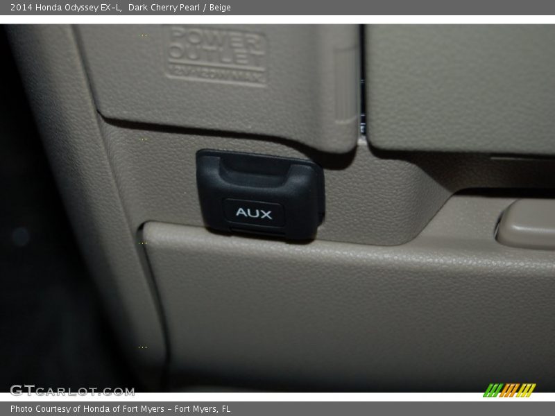 Dark Cherry Pearl / Beige 2014 Honda Odyssey EX-L