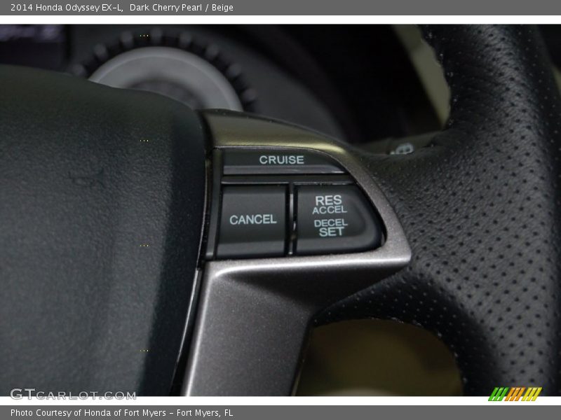 Dark Cherry Pearl / Beige 2014 Honda Odyssey EX-L