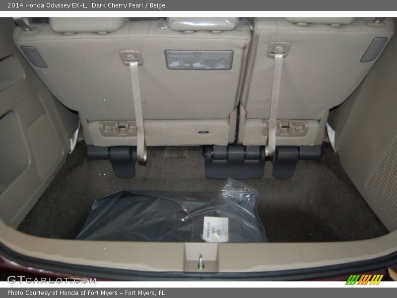 Dark Cherry Pearl / Beige 2014 Honda Odyssey EX-L