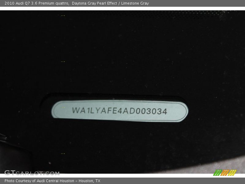 Daytona Gray Pearl Effect / Limestone Gray 2010 Audi Q7 3.6 Premium quattro