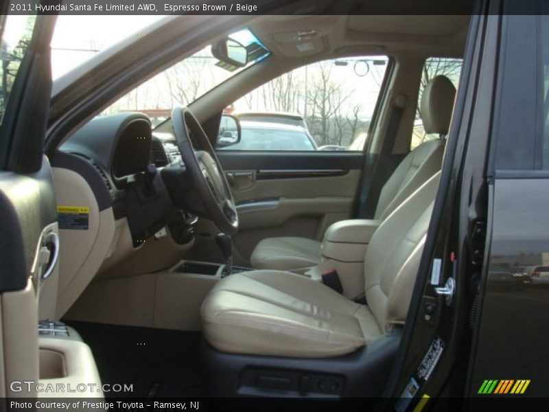Espresso Brown / Beige 2011 Hyundai Santa Fe Limited AWD